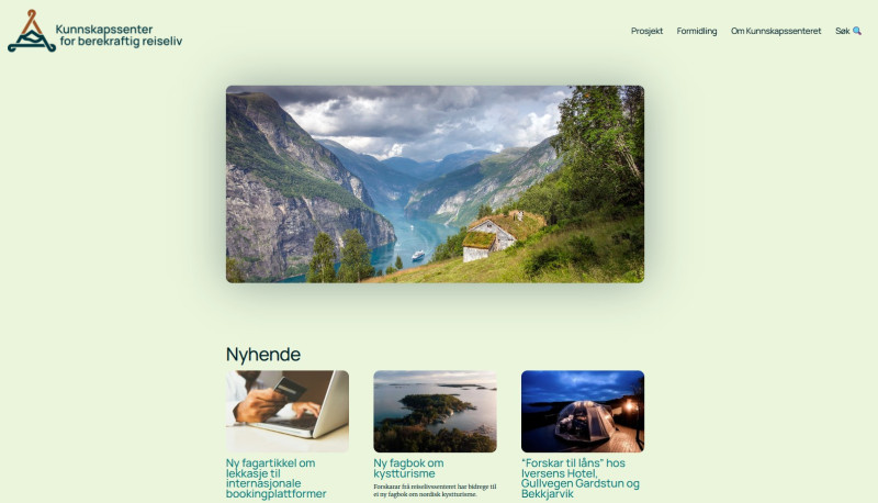 Nettside for reiselivssenteret